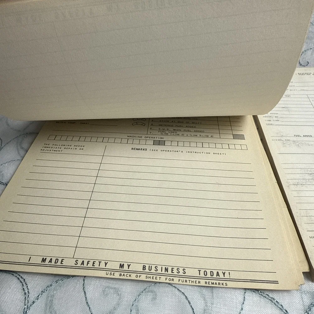 VTG Operator Daily Report‎ Log Book Industrial Safety Forms For Workplace